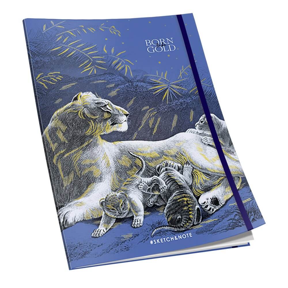 Caiet cusut A5, 80 file, 90 g, liniatura punctata, coperta design animale Caiet cusut A5, 80 file, 90 g, liniatura punctata, coperta design animale
